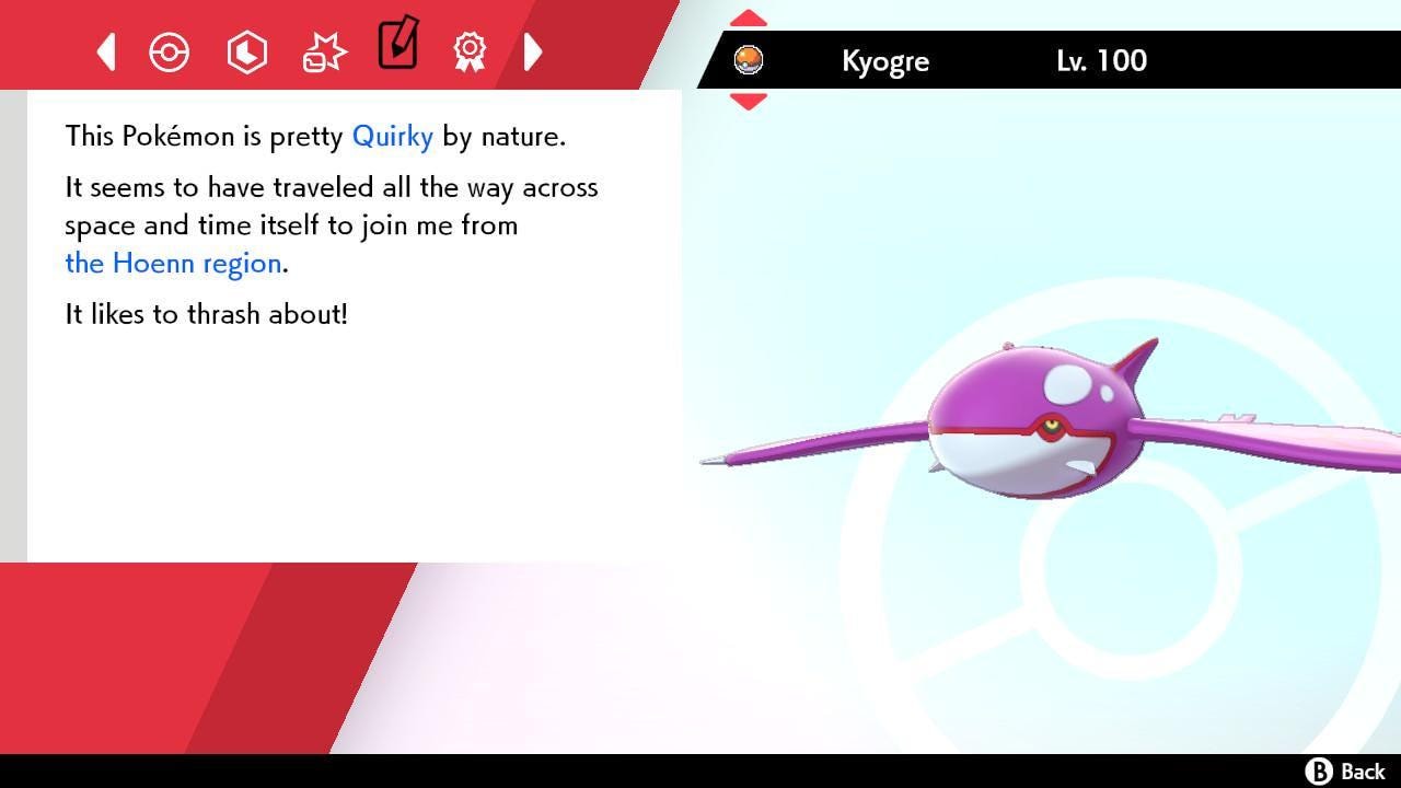 Shiny KYOGRE Pokemon Sword Shield 6IV Competitive Battle Ready - Pokémon Sword & Shield digital Pokémon trade image 4
