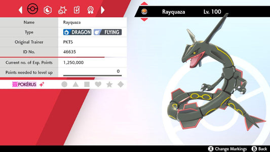 Shiny RAYQUAZA Pokemon Sword Shield 6IV Competitive Battle Ready - Pokémon Sword & Shield digital Pokémon trade by