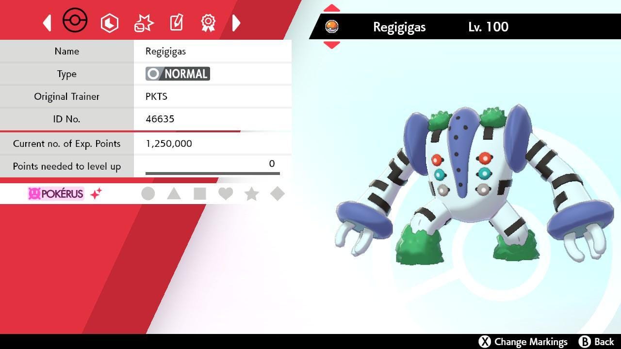 Shiny REGIGIGAS Pokemon Sword Shield 6IV Competitive Battle Ready - Pokémon Sword & Shield digital Pokémon trade by