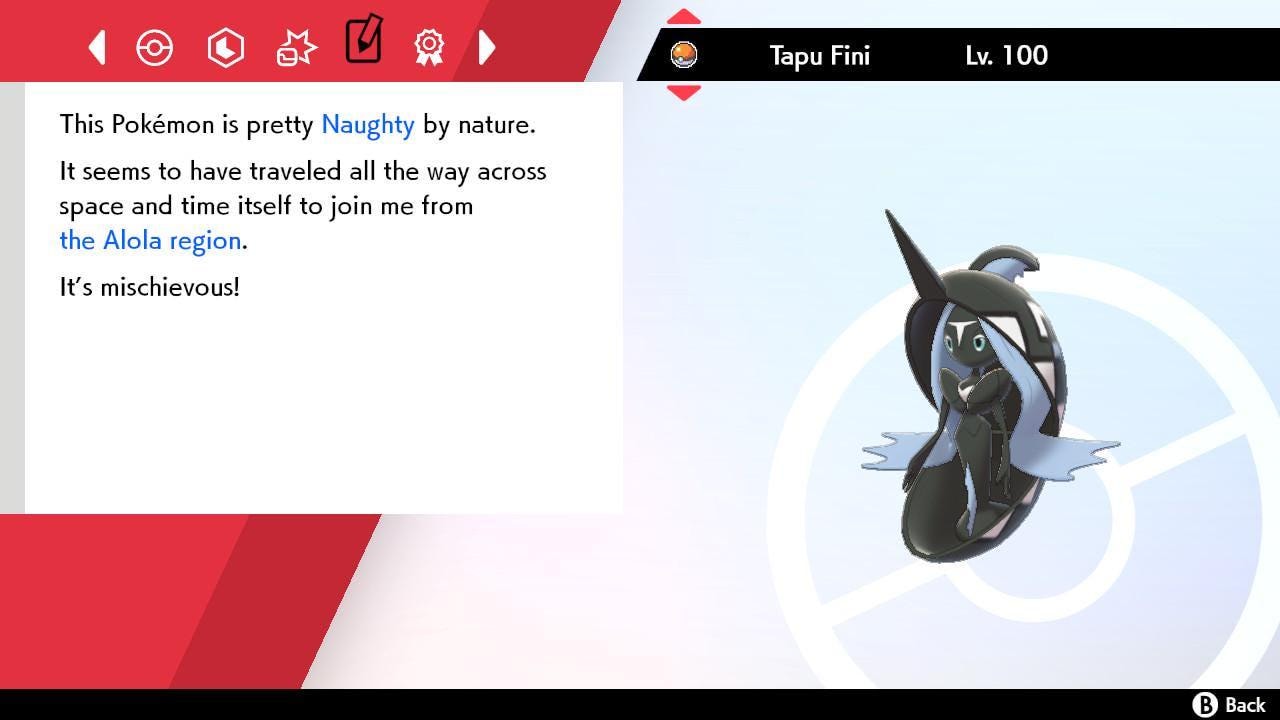 Shiny 6IV TAPU FINI Pokemon Sword Shield 6IV Competitive Battle Ready - Pokémon Sword & Shield digital Pokémon trade image 4