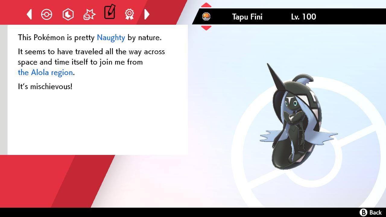 Shiny 6IV TAPU FINI Pokemon Sword Shield 6IV Competitive Battle Ready – image 4