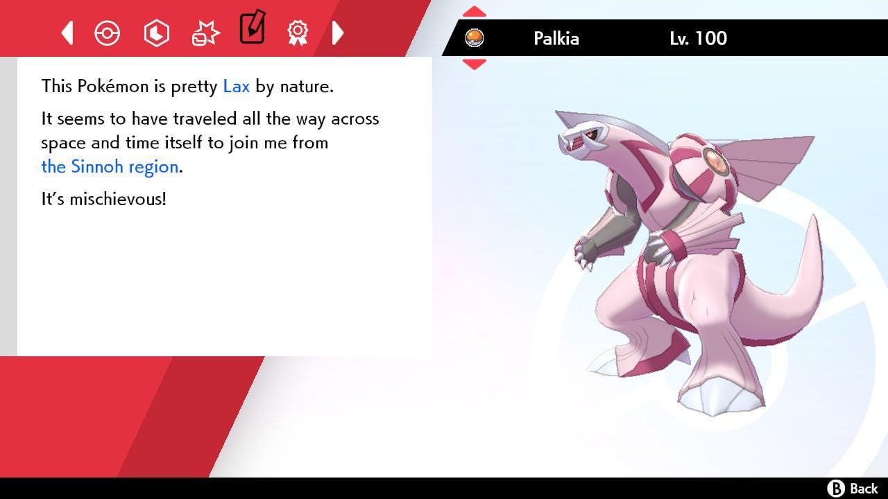 Shiny PALKIA Pokemon Sword Shield 6IV Competitive Battle Ready - Pokémon Sword & Shield digital Pokémon trade image 4