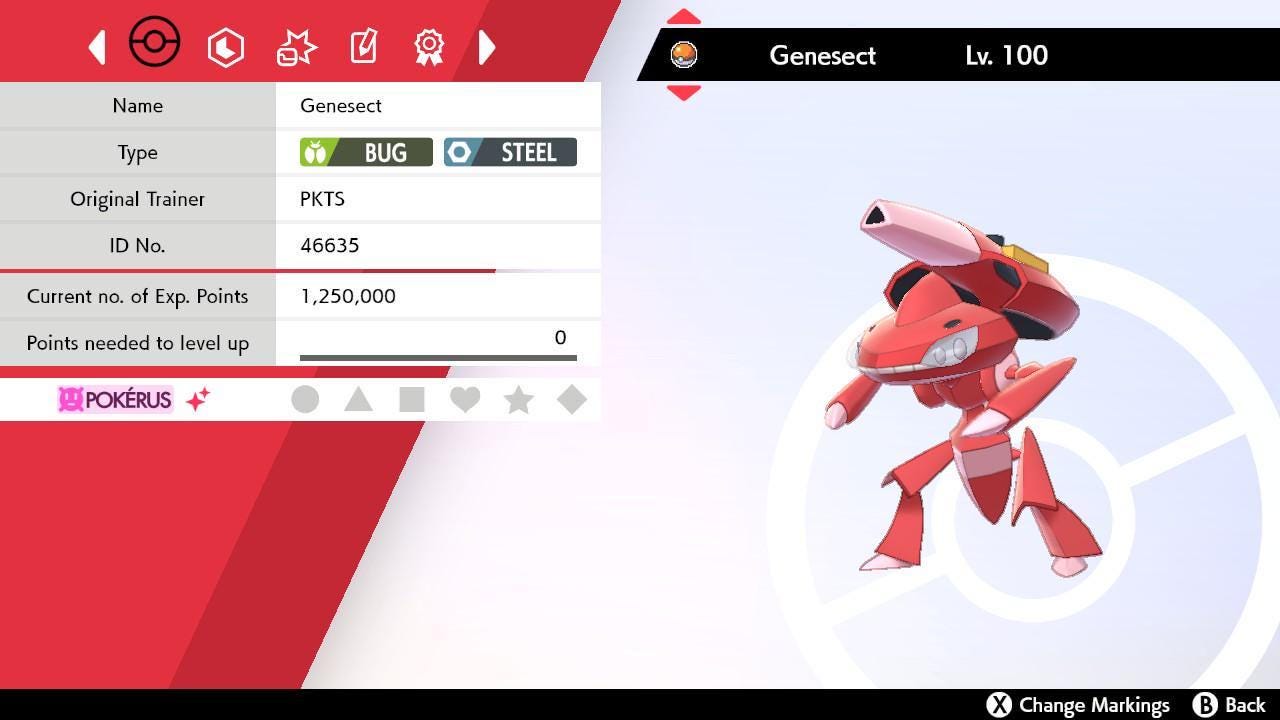 Shiny GENESECT Pokemon Sword Shield 6IV Competitive Battle Ready - Pokémon Sword & Shield digital Pokémon trade by