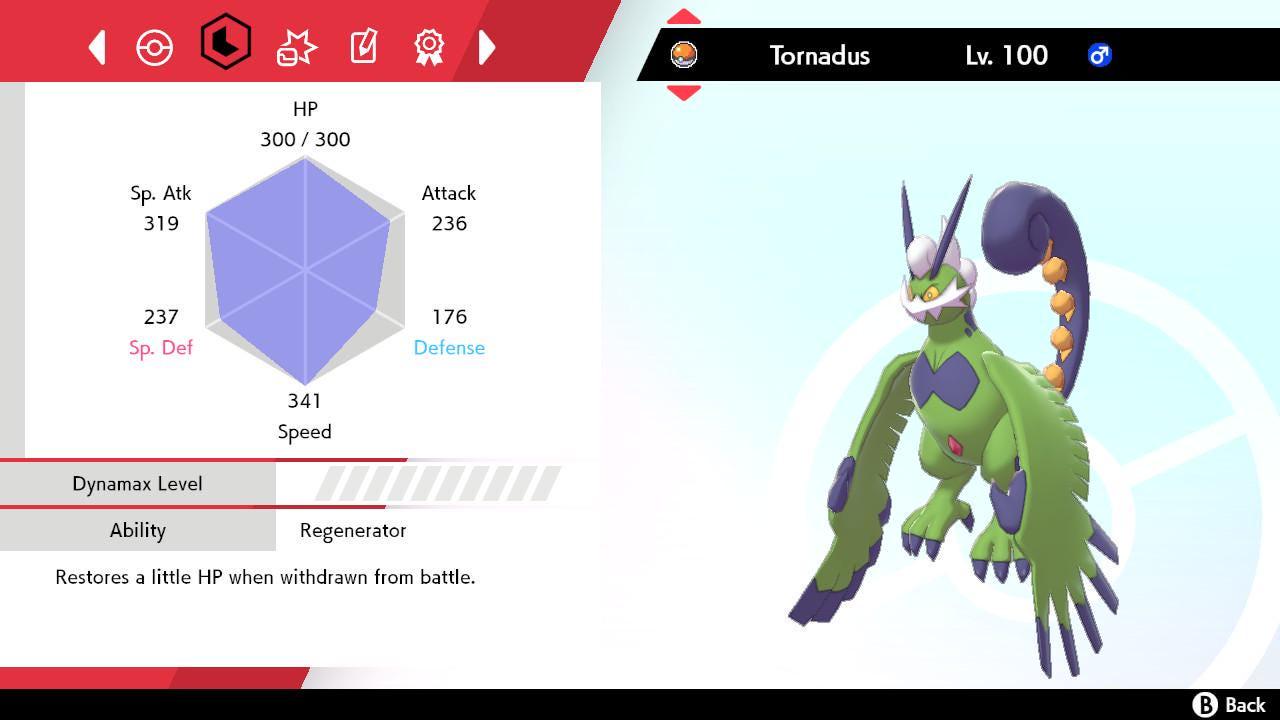 Shiny Therian Forme TORNADUS Pokémon Sword and Shield 6IV Pokemon Competitive - Pokémon Sword & Shield digital Pokémon trade
