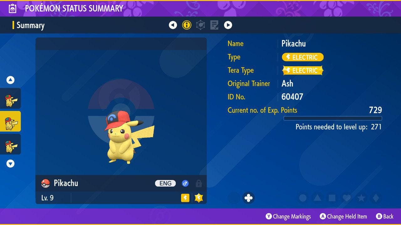 ASH PIKACHU EVENT Sinnoh Cap Pokémon Scarlet Violet 6IV Competitive Battle Ready - Pokémon Scarlet & Violet digital Pokémon