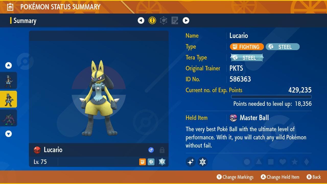 Pokemon Scarlet and Violet Shiny 6IV Event HOME Lucario Pokémon Legends ZA 6IV - Pokémon Scarlet & Violet digital Pokémon