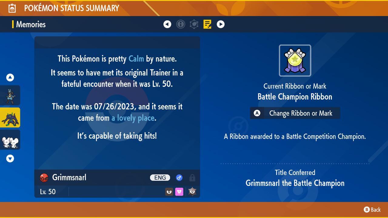 Pokemon Scarlet and Violet Shiny 6IV Event Chaiyawat Traiwichcha #39;s Grimmsnarl - Pokémon Scarlet & Violet digital Pokémon