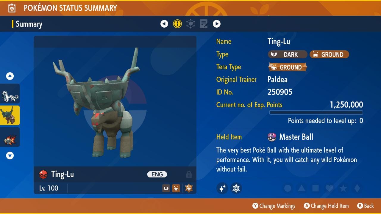 Shiny 6IV TING LU Paldea Event Switch 2 Scarlet Violet Pokémon Battle Ready - Pokémon Scarlet & Violet digital Pokémon trade