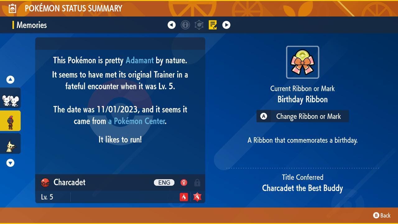 Shiny Event Pokemon Center Birthday Charcadet Pokémon Legends ZA 6IV Competitive - Pokémon Scarlet & Violet digital Pokémon
