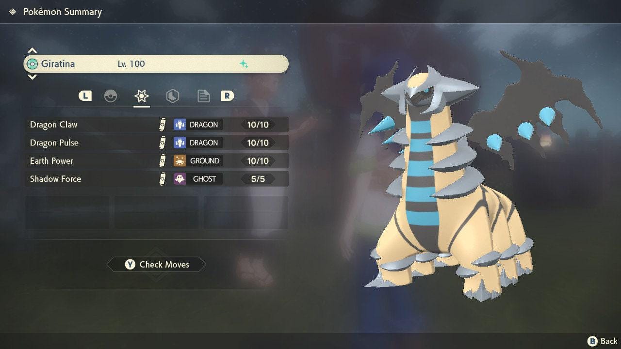 Shiny Giratina Pokemon Legends Arceus 6IV Competitive Battle Ready - Pokémon Legends: Arceus digital Pokémon trade image 2
