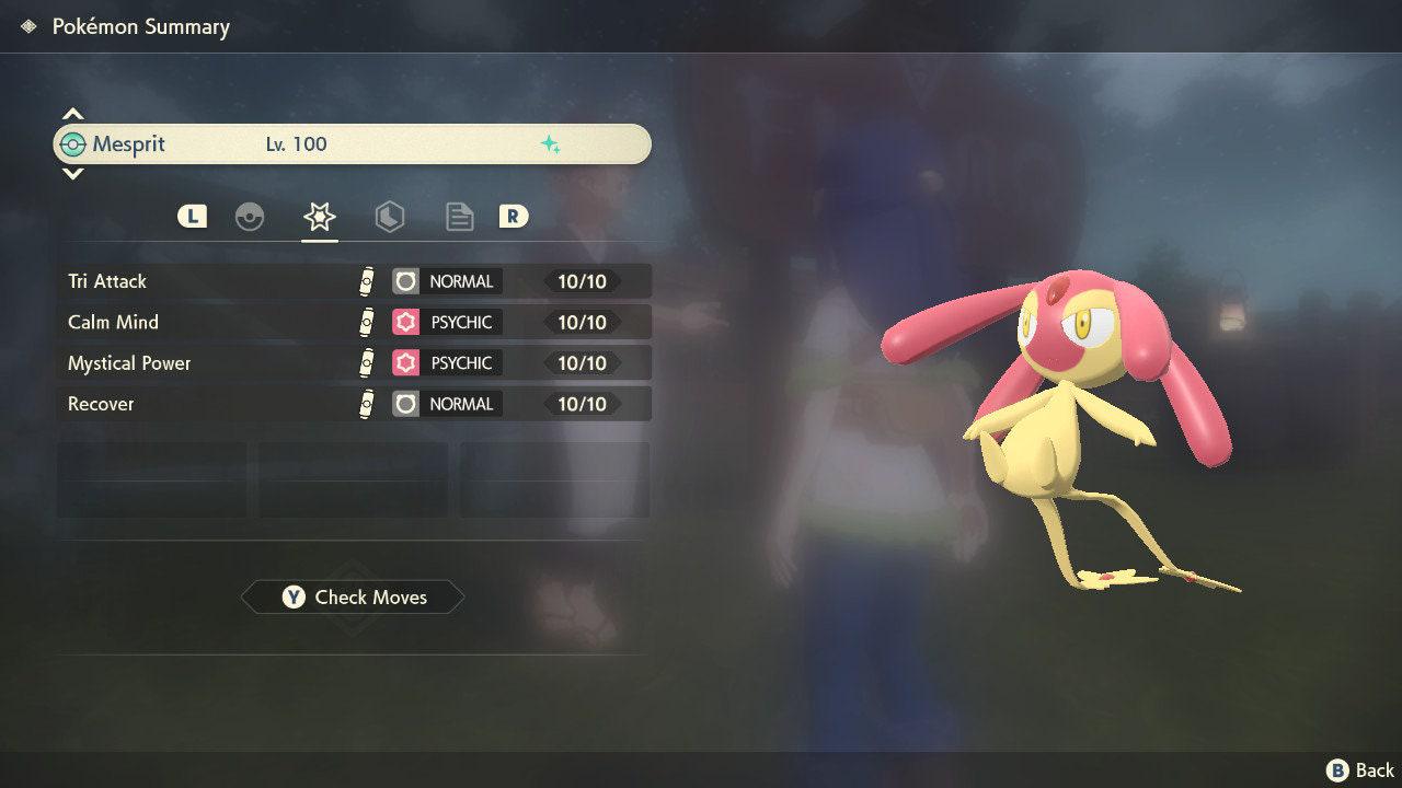 Shiny MESPRIT Pokemon Legends Arceus 6IV Competitive Battle Ready - Pokémon Legends: Arceus digital Pokémon trade by