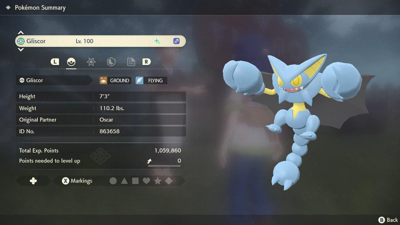 Shiny GLISCOR Pokemon Legends Arceus 6IV Competitive Battle Ready - Pokémon Legends: Arceus digital Pokémon trade image 3