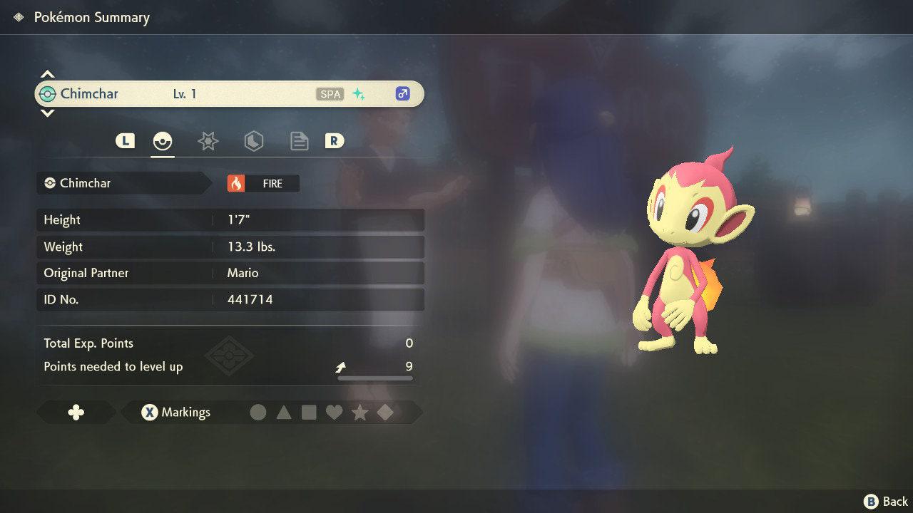 Shiny CHIMCHAR Pokemon Legends Arceus 6IV Competitive Battle Ready - Pokémon Legends: Arceus digital Pokémon trade image 2