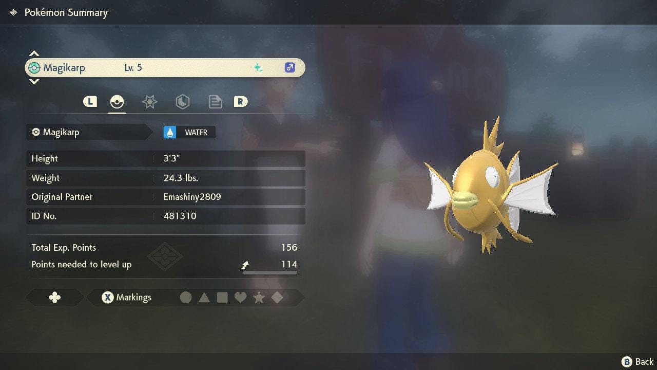 Shiny MAGIKARP Pokemon Legends Arceus 6IV Competitive Battle Ready - Pokémon Legends: Arceus digital Pokémon trade image 2