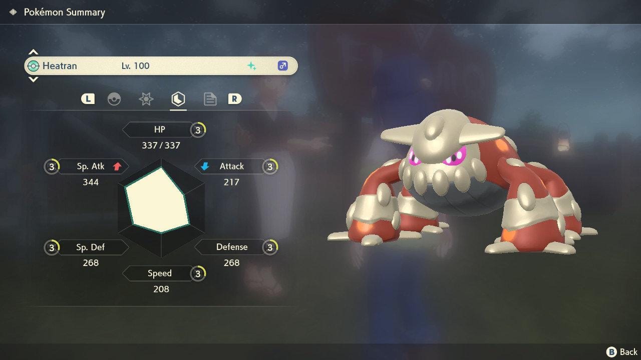 Shiny HEATRAN Pokemon Legends Arceus 6IV Competitive Battle Ready - Pokémon Legends: Arceus digital Pokémon trade image 4