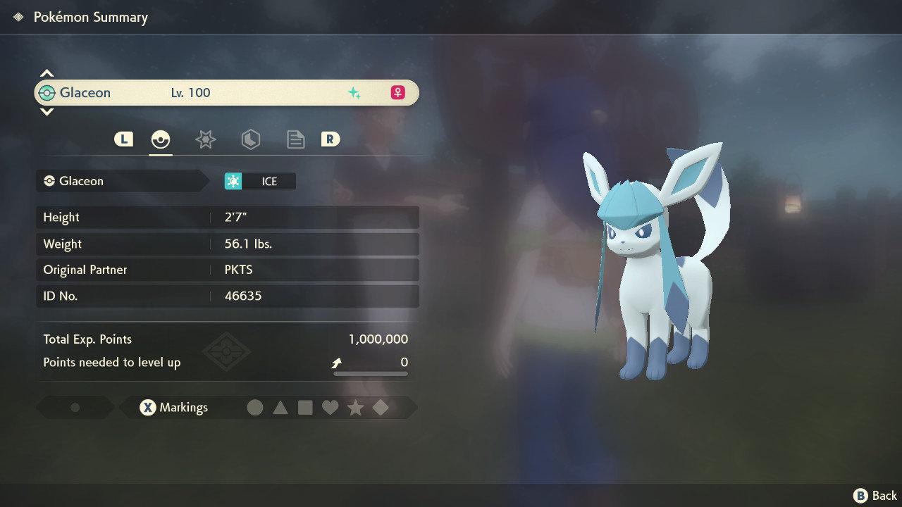 Shiny GLACEON Pokemon Legends Arceus 6IV Competitive Battle Ready - Pokémon Legends: Arceus digital Pokémon trade image 4