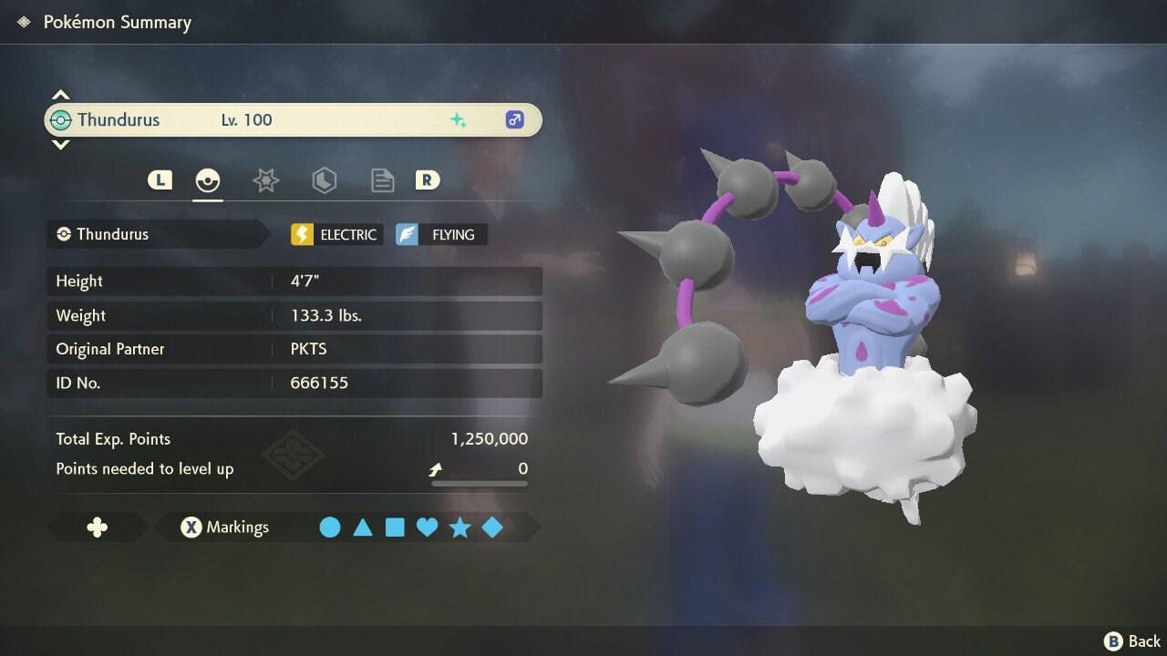 Shiny THUNDURUS Pokemon Legends Arceus 6IV Competitive Battle Ready - Pokémon Scarlet & Violet digital Pokémon trade image 4