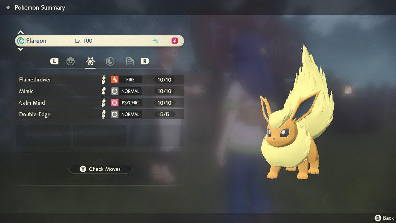 Shiny FLAREON Pokemon Legends Arceus 6IV Competitive Battle Ready - Pokémon Legends: Arceus digital Pokémon trade by
