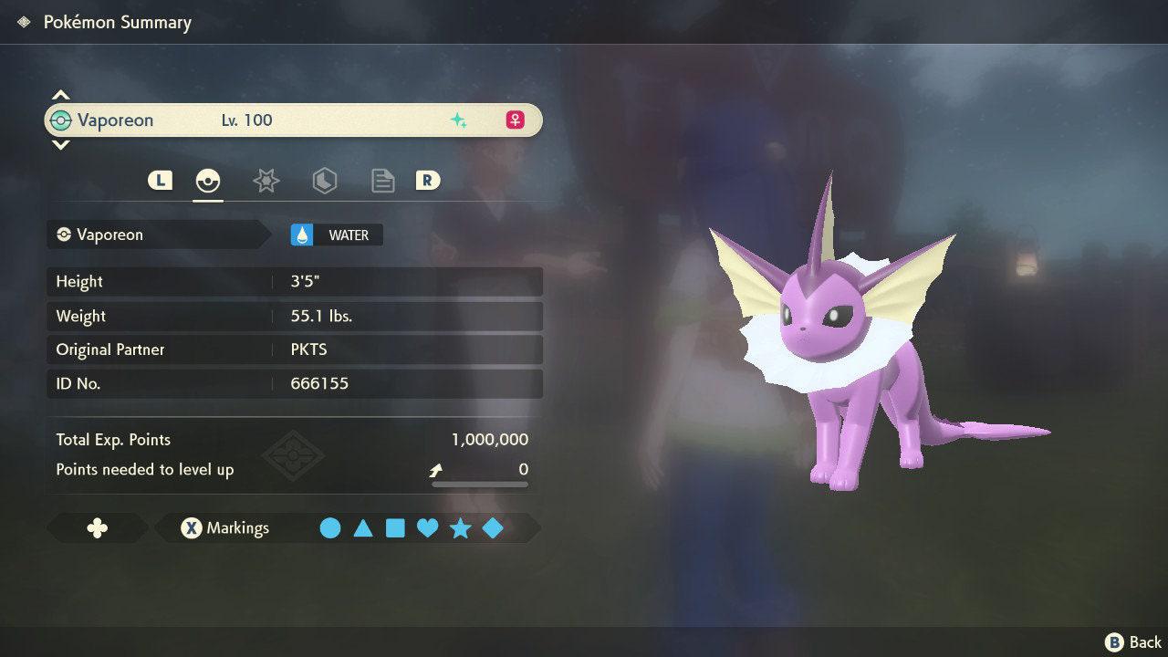 Shiny VAPOREON Pokemon Legends Arceus 6IV Competitive Battle Ready - Pokémon Legends: Arceus digital Pokémon trade image 4