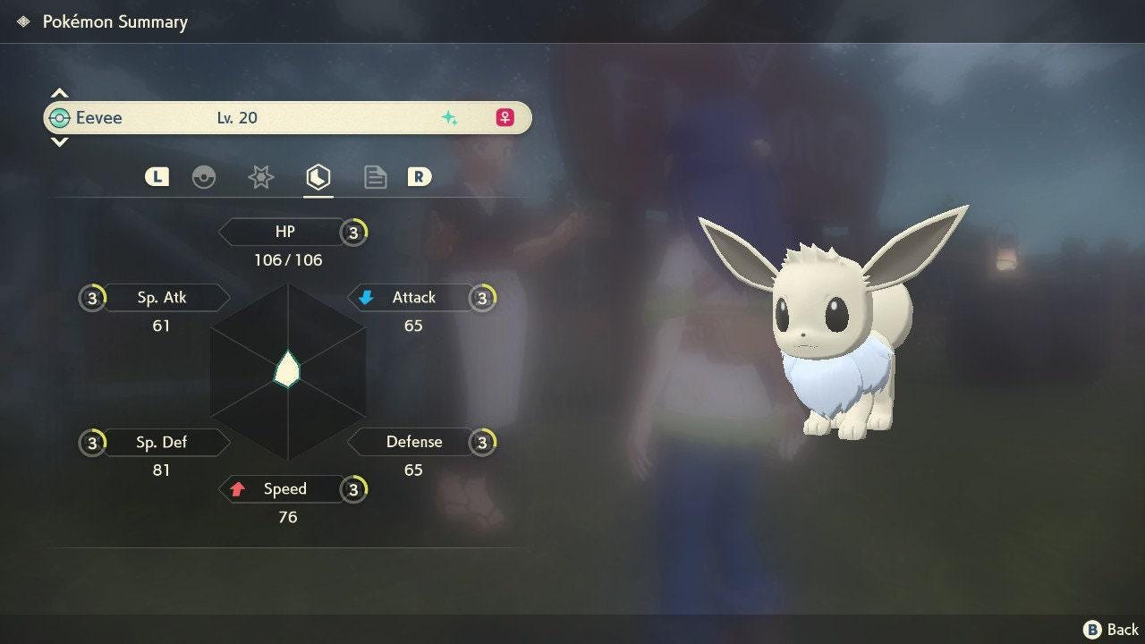 Shiny EEVEE Pokemon Legends Arceus 6IV Competitive Battle Ready - Pokémon Legends: Arceus digital Pokémon trade image 4