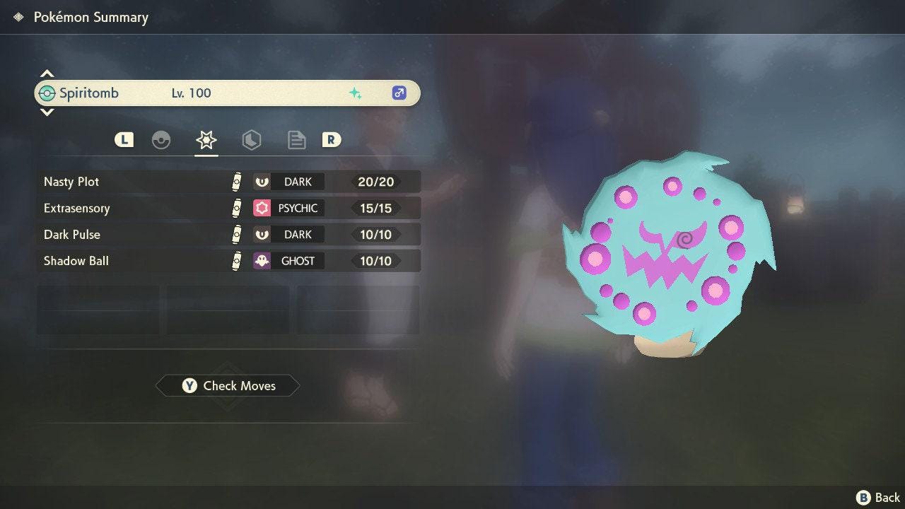 Shiny SPIRITOMB Pokemon Legends Arceus 6IV Competitive Battle Ready - Pokémon Legends: Arceus digital Pokémon trade by