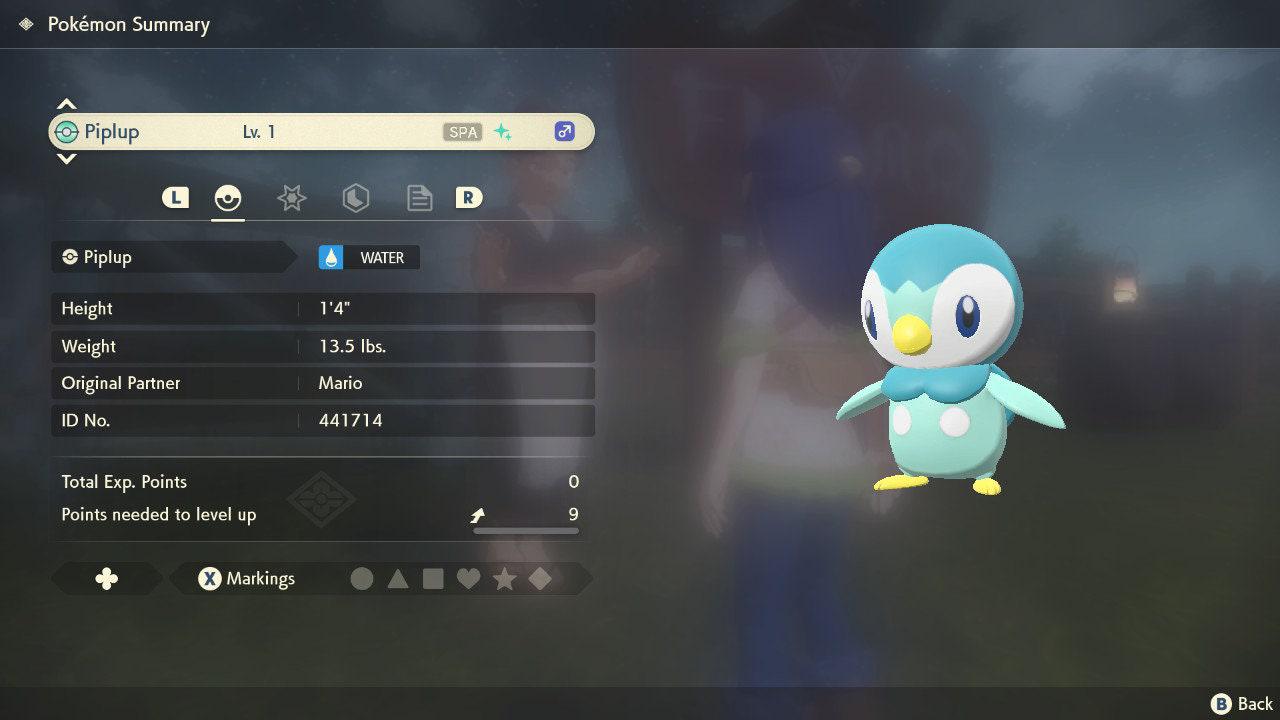 Shiny PIPLUP Pokemon Legends Arceus 6IV Competitive Battle Ready - Pokémon Legends: Arceus digital Pokémon trade image 2