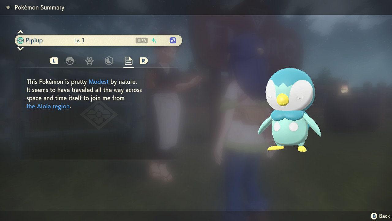 Shiny PIPLUP Pokemon Legends Arceus 6IV Competitive Battle Ready - Pokémon Legends: Arceus digital Pokémon trade image 3