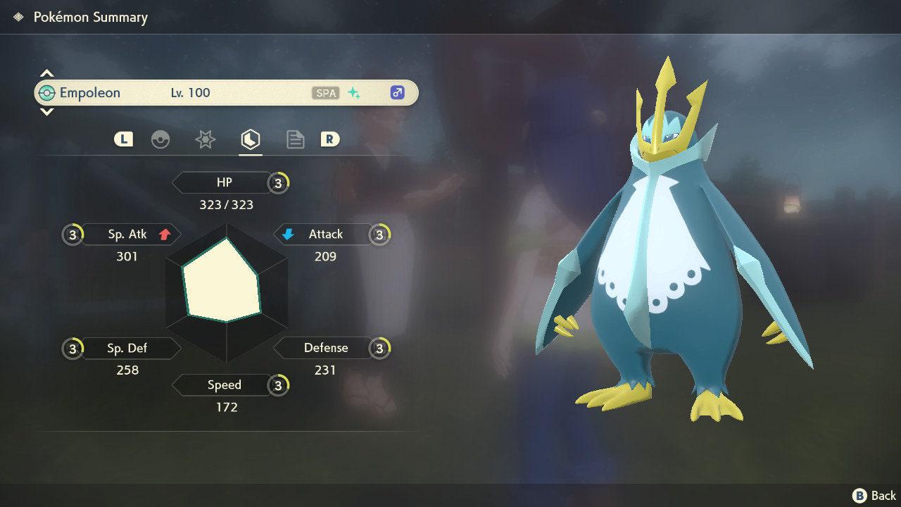 Shiny EMPOLEON Pokemon Legends Arceus 6IV Competitive Battle Ready - Pokémon Legends: Arceus digital Pokémon trade image 4