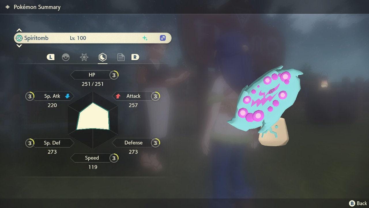 Shiny SPIRITOMB Pokemon Legends Arceus 6IV Competitive Battle Ready - Pokémon Legends: Arceus digital Pokémon trade image 4