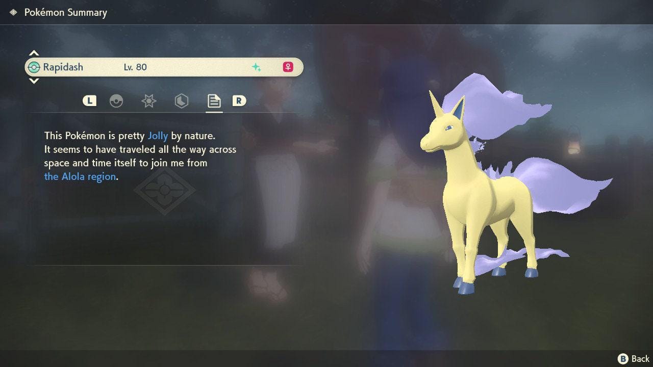Shiny RAPIDASH Pokemon Legends Arceus 6IV Competitive Battle Ready - Pokémon Legends: Arceus digital Pokémon trade image 2