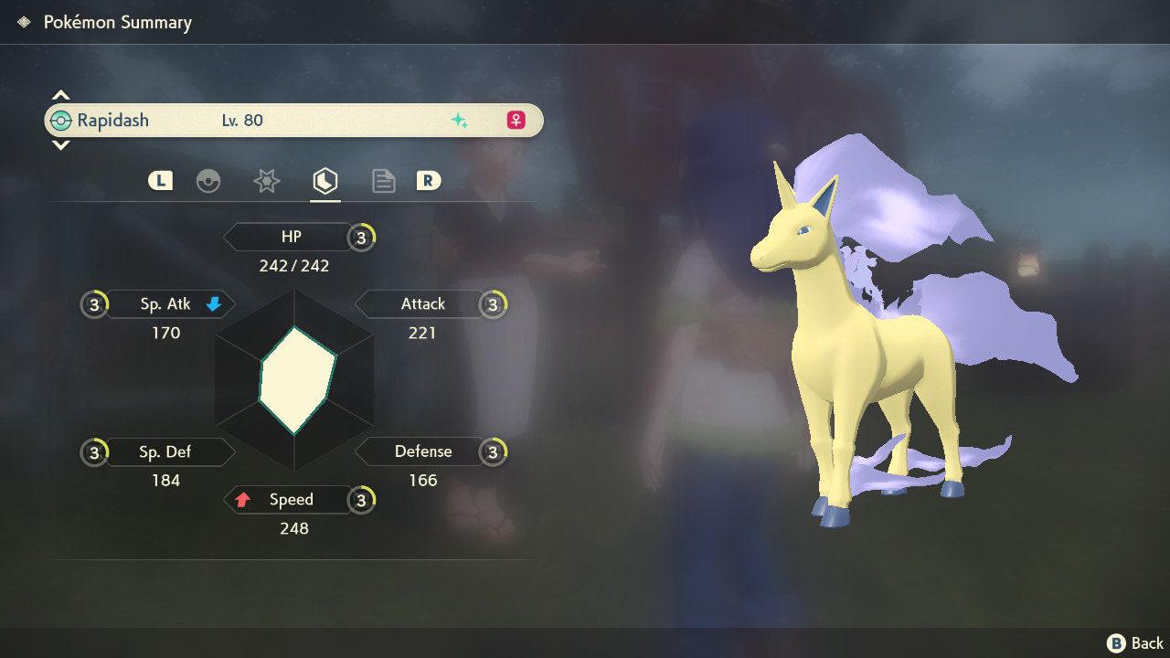 Shiny RAPIDASH Pokemon Legends Arceus 6IV Competitive Battle Ready - Pokémon Legends: Arceus digital Pokémon trade image 4