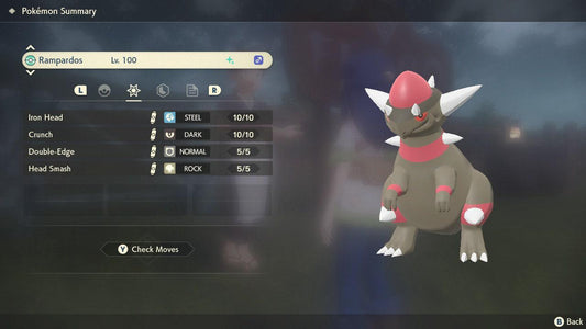 Shiny RAMPARDOS Pokemon Legends Arceus 6IV Competitive Battle Ready - Pokémon Legends: Arceus digital Pokémon trade by