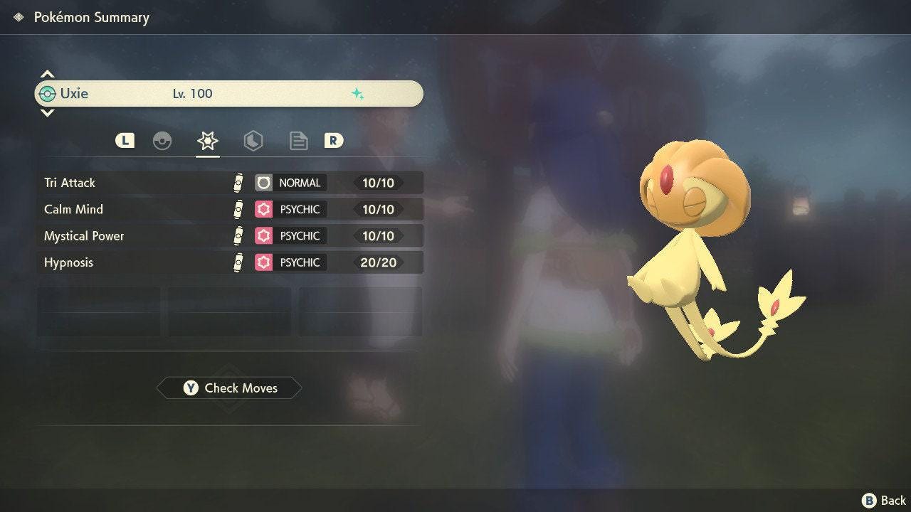 Shiny UXIE Pokemon Legends Arceus 6IV Competitive Battle Ready - Pokémon Legends: Arceus digital Pokémon trade by