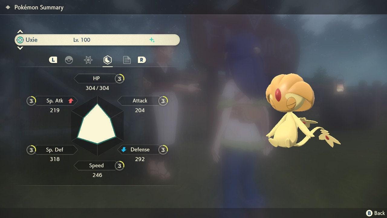 Shiny UXIE Pokemon Legends Arceus 6IV Competitive Battle Ready - Pokémon Legends: Arceus digital Pokémon trade image 2