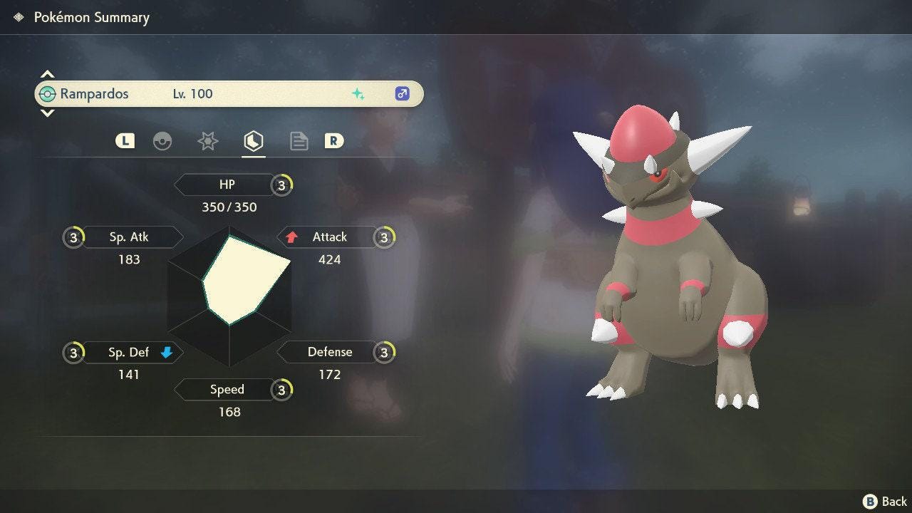 Shiny RAMPARDOS Pokemon Legends Arceus 6IV Competitive Battle Ready - Pokémon Legends: Arceus digital Pokémon trade image 3
