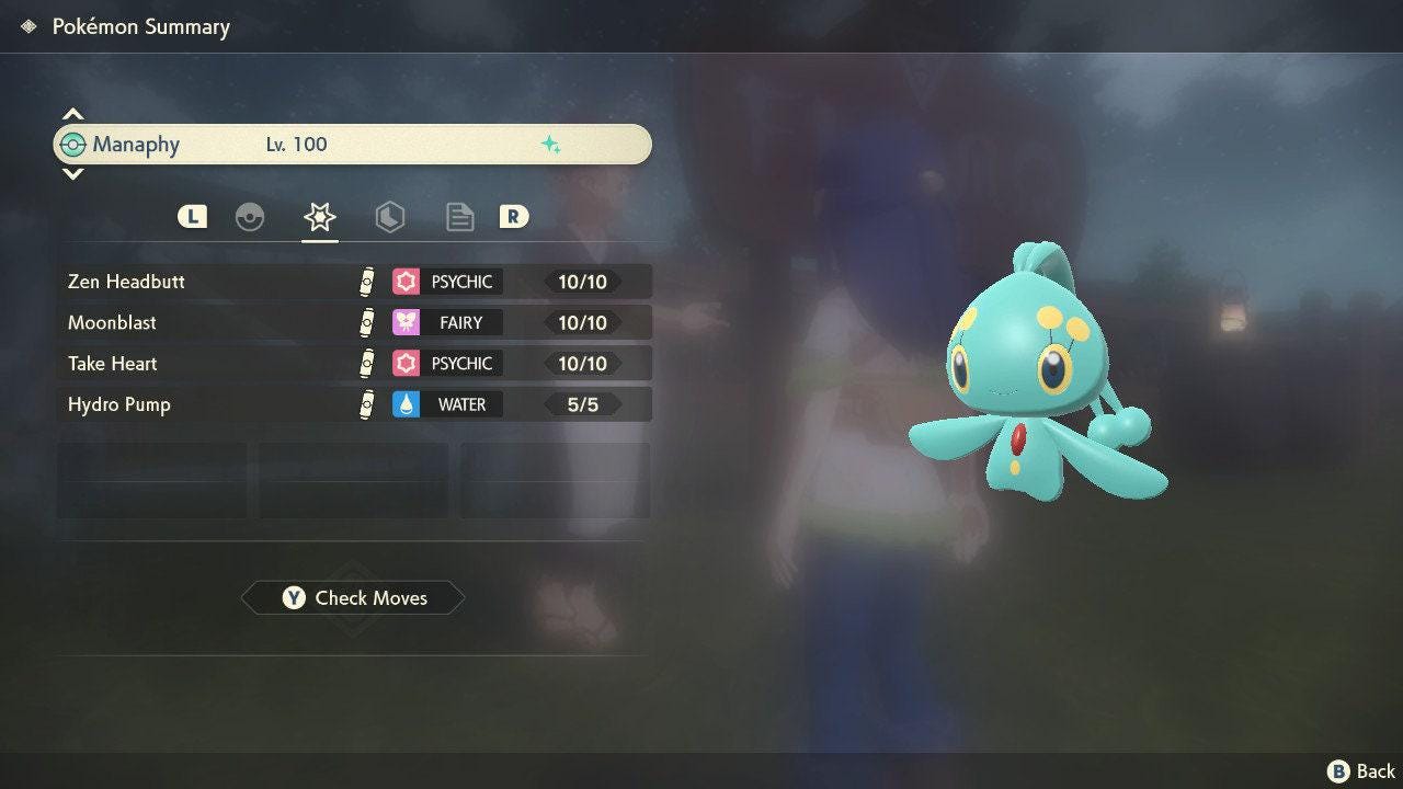 Shiny MANAPHY Pokemon Legends Arceus 6IV Competitive Battle Ready - Pokémon Legends: Arceus digital Pokémon trade image 2
