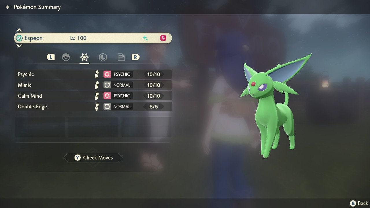 Shiny ESPEON Pokemon Legends Arceus 6IV Competitive Battle Ready - Pokémon Legends: Arceus digital Pokémon trade by