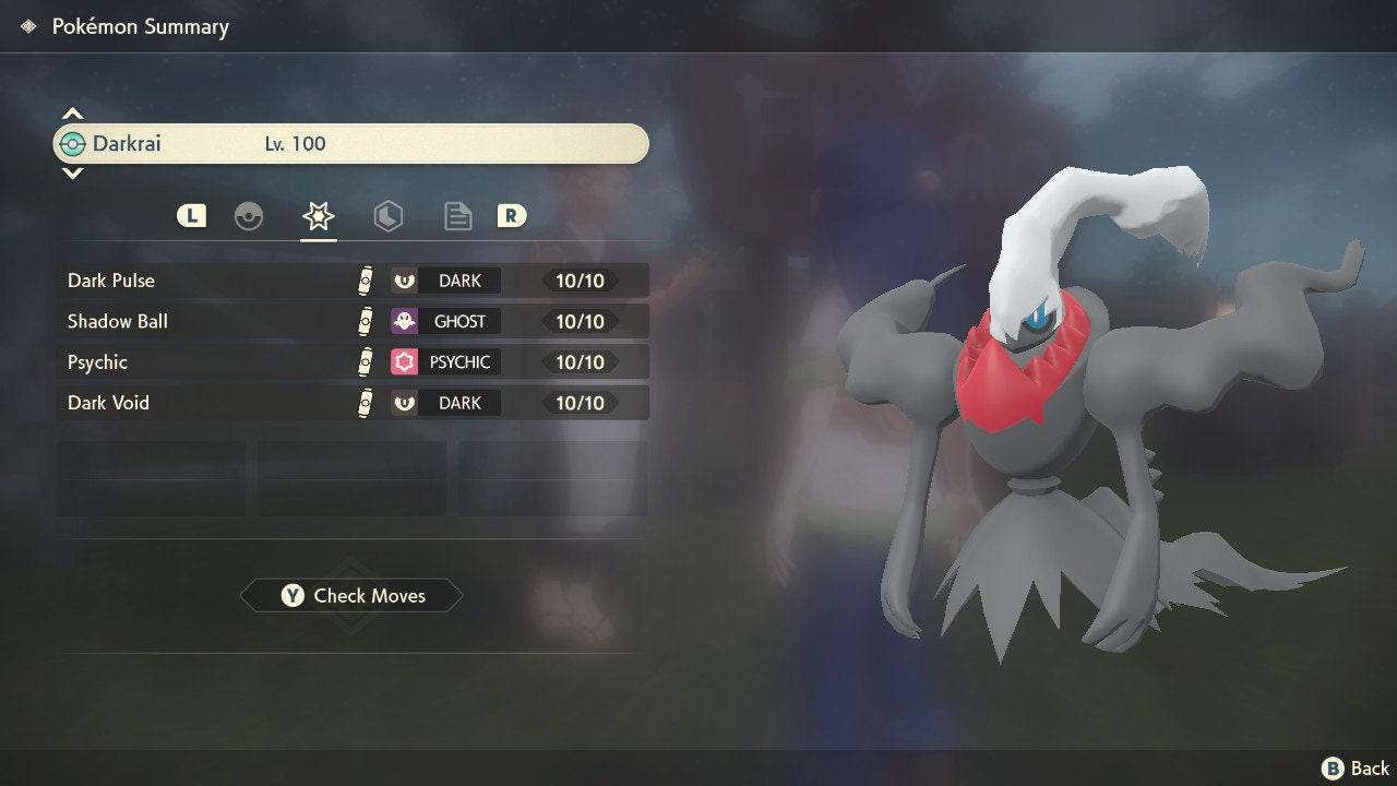 NON Shiny DARKRAI Pokémon Legends Arceus 6IV Pokemon Mythical Pokemon Competitive - Pokémon Scarlet & Violet digital Pokémon