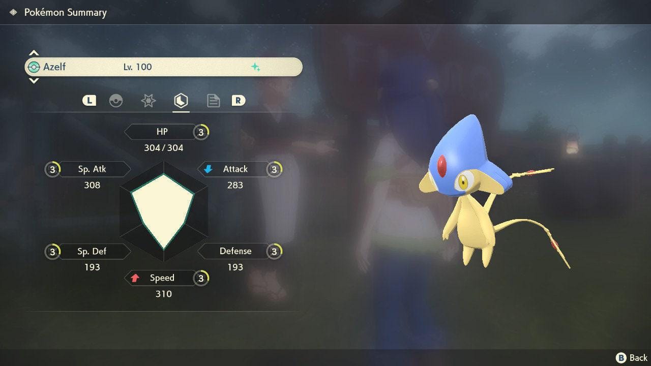 Shiny AZELF Pokemon Legends Arceus 6IV Competitive Battle Ready - Pokémon Legends: Arceus digital Pokémon trade image 2