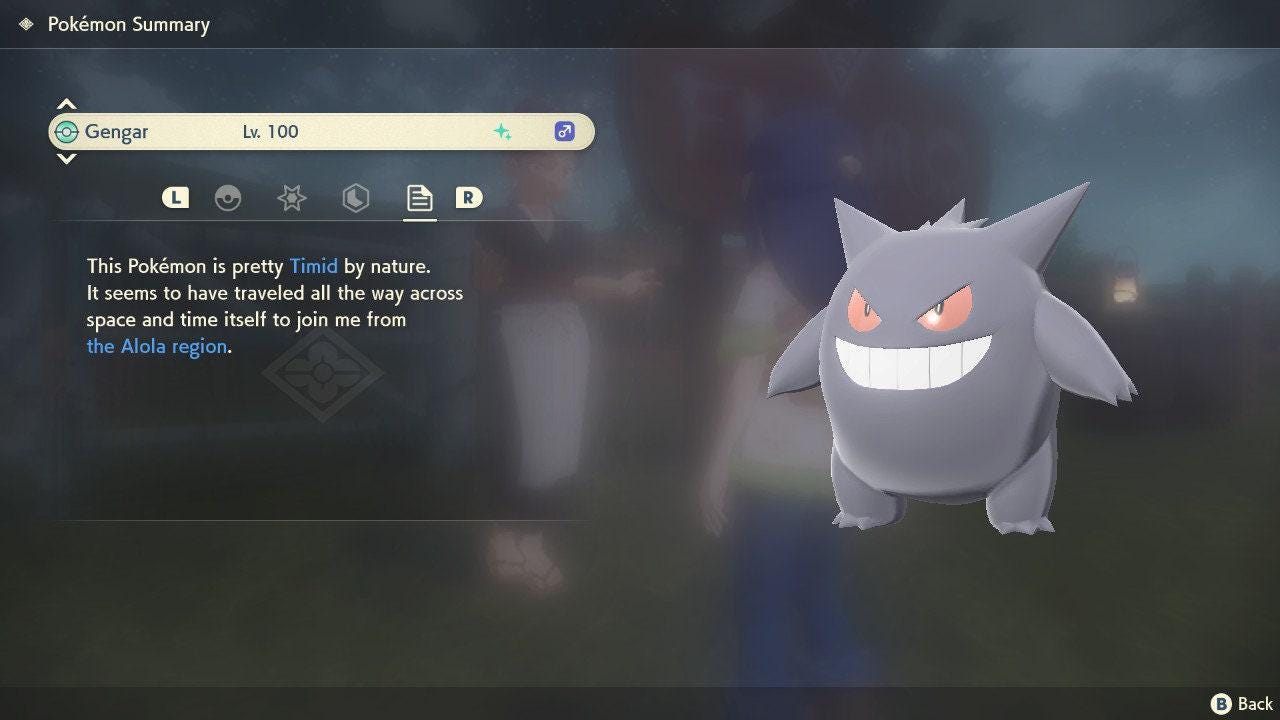 Shiny GENGAR Pokemon Legends Arceus 6IV Competitive Battle Ready - Pokémon Legends: Arceus digital Pokémon trade image 2