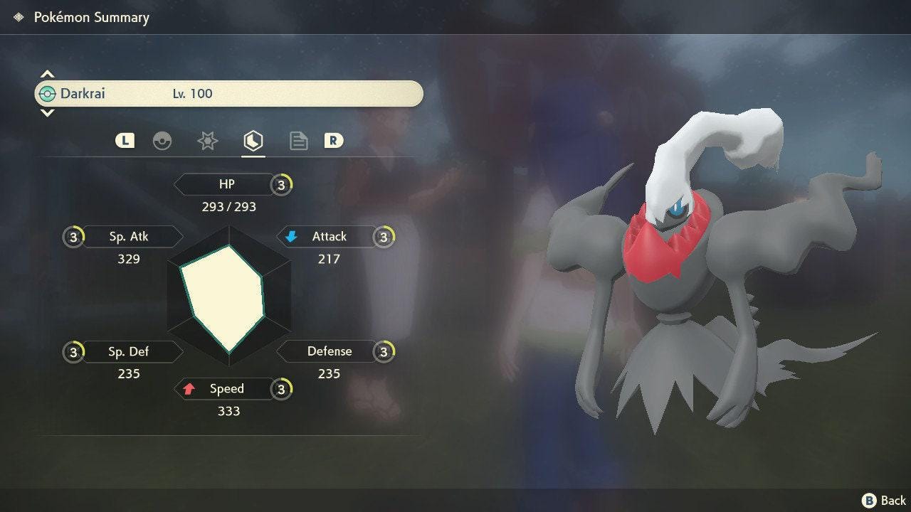 NON Shiny DARKRAI Pokémon Legends Arceus 6IV Pokemon Mythical Pokemon Competitive - Pokémon Scarlet & Violet digital Pokémon