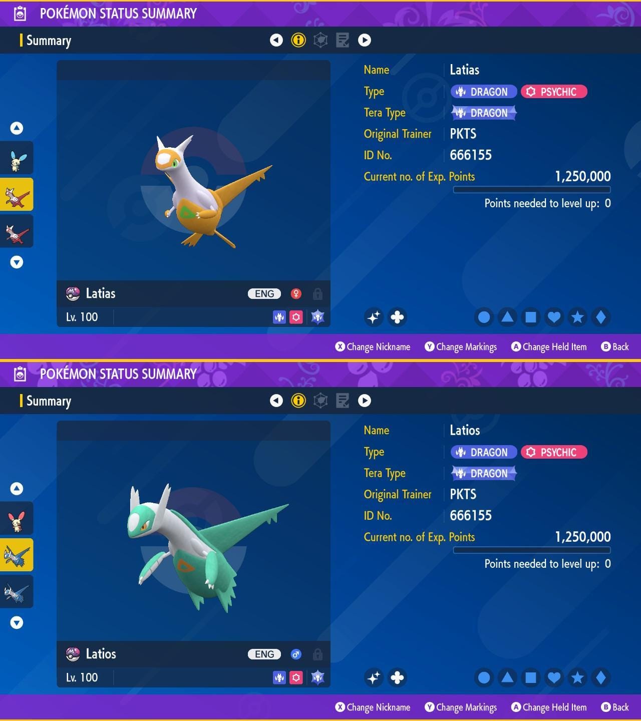 SHINY Latias, Latios Bundle Pack 6IV EV Pokémon Scarlet and Violet 6IV Competitive Battle Ready – image 2
