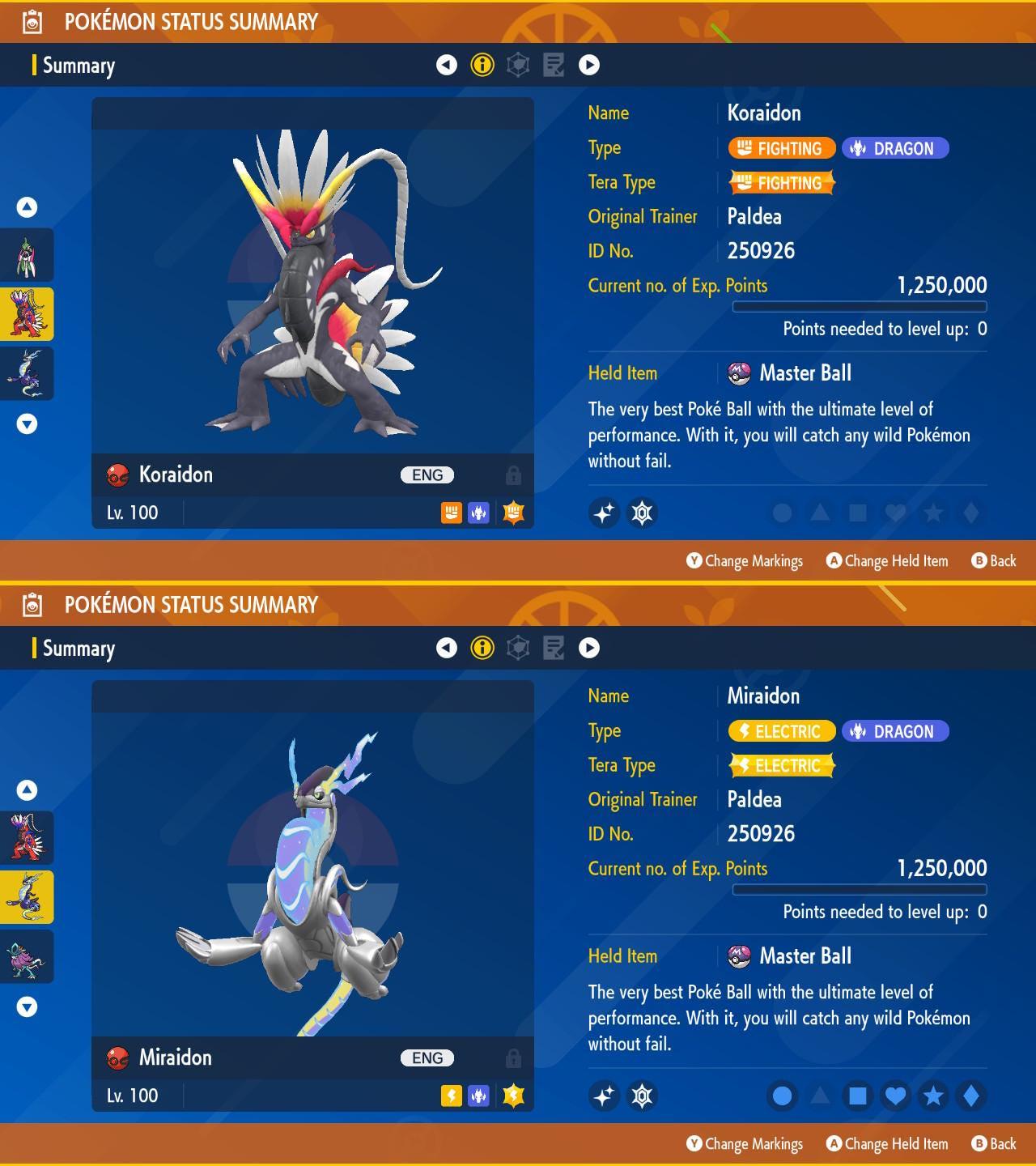 Shiny 6IV Koraidon Miraidon Duo Bundle GameStop Event Pokémon Scarlet Violet - Pokémon Scarlet & Violet digital Pokémon trade