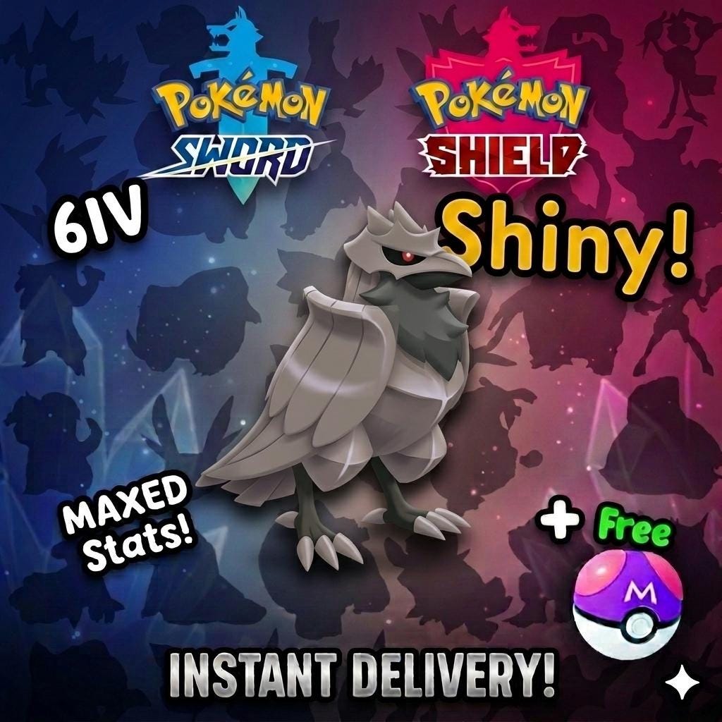 Shiny Corviknight Pokemon Sword Shield 6IV Competitive Battle Ready - Pokémon Sword & Shield digital Pokémon trade by