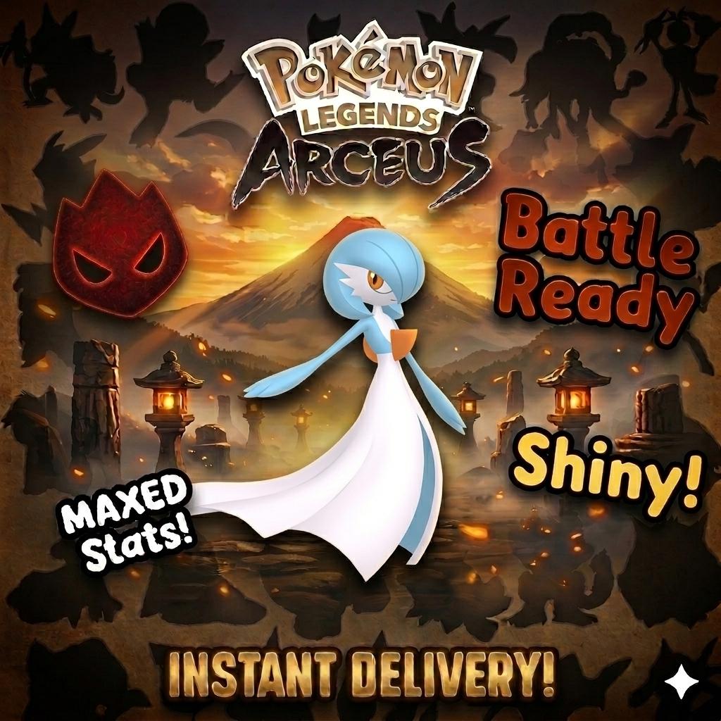 Shiny Alpha Gardevoir Pokemon Legends Arceus 6IV Competitive Battle Ready - Pokémon Legends: Arceus digital Pokémon trade by