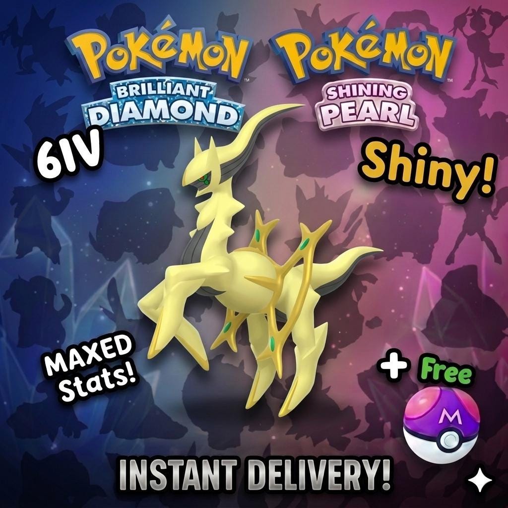Shiny Arceus Pokemon Brilliant Diamond Shining Pearl 6IV Competitive Battle Ready - Pokémon Legends: Arceus digital Pokémon