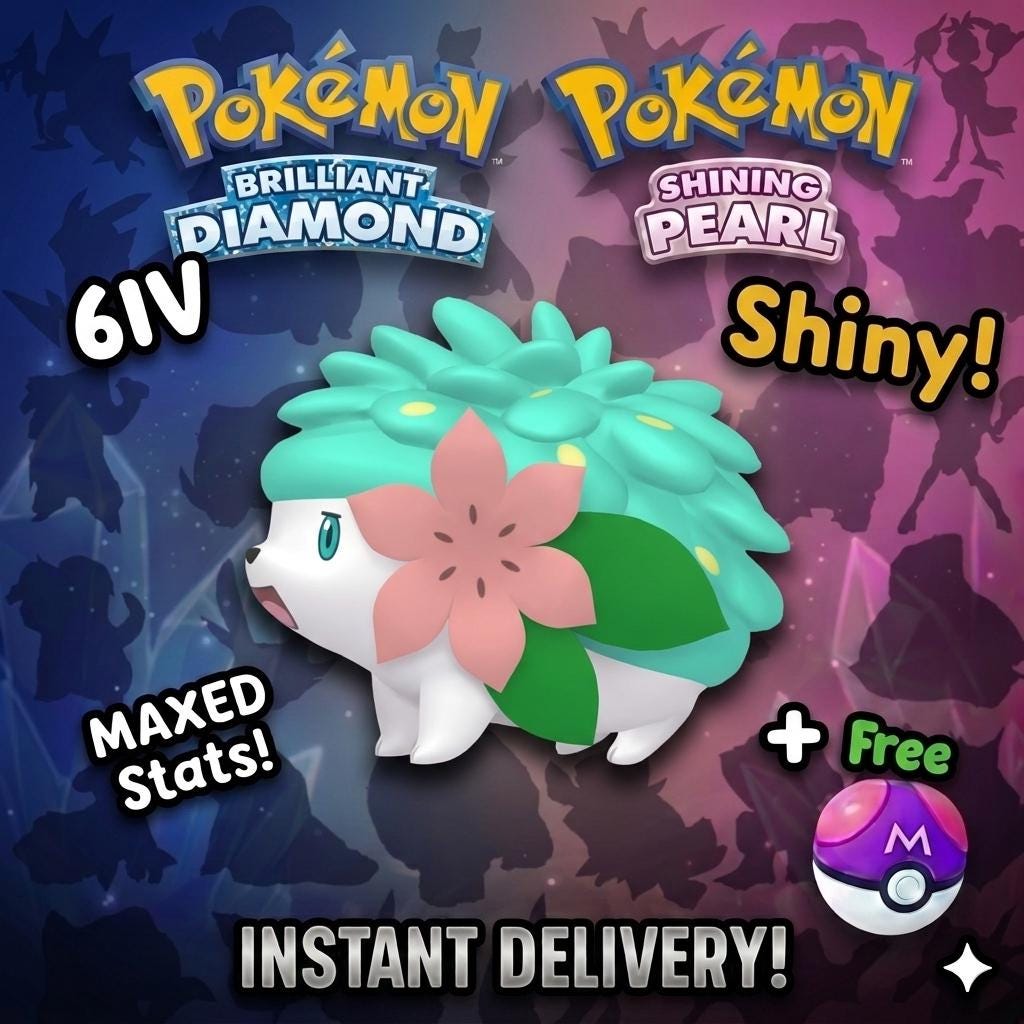 Shiny Shaymin Pokemon Brilliant Diamond Shining Pearl 6IV Competitive Battle Ready - Pokémon Brilliant Diamond & Shining