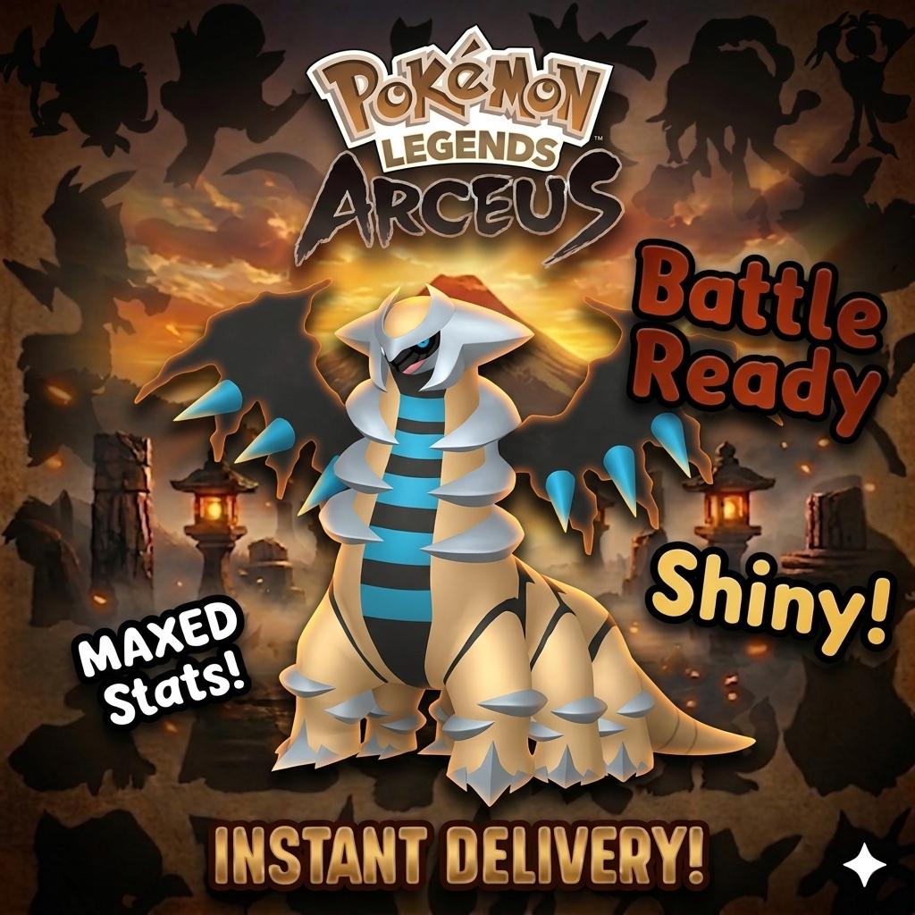 Shiny Giratina Pokemon Legends Arceus 6IV Competitive Battle Ready - Pokémon Legends: Arceus digital Pokémon trade by