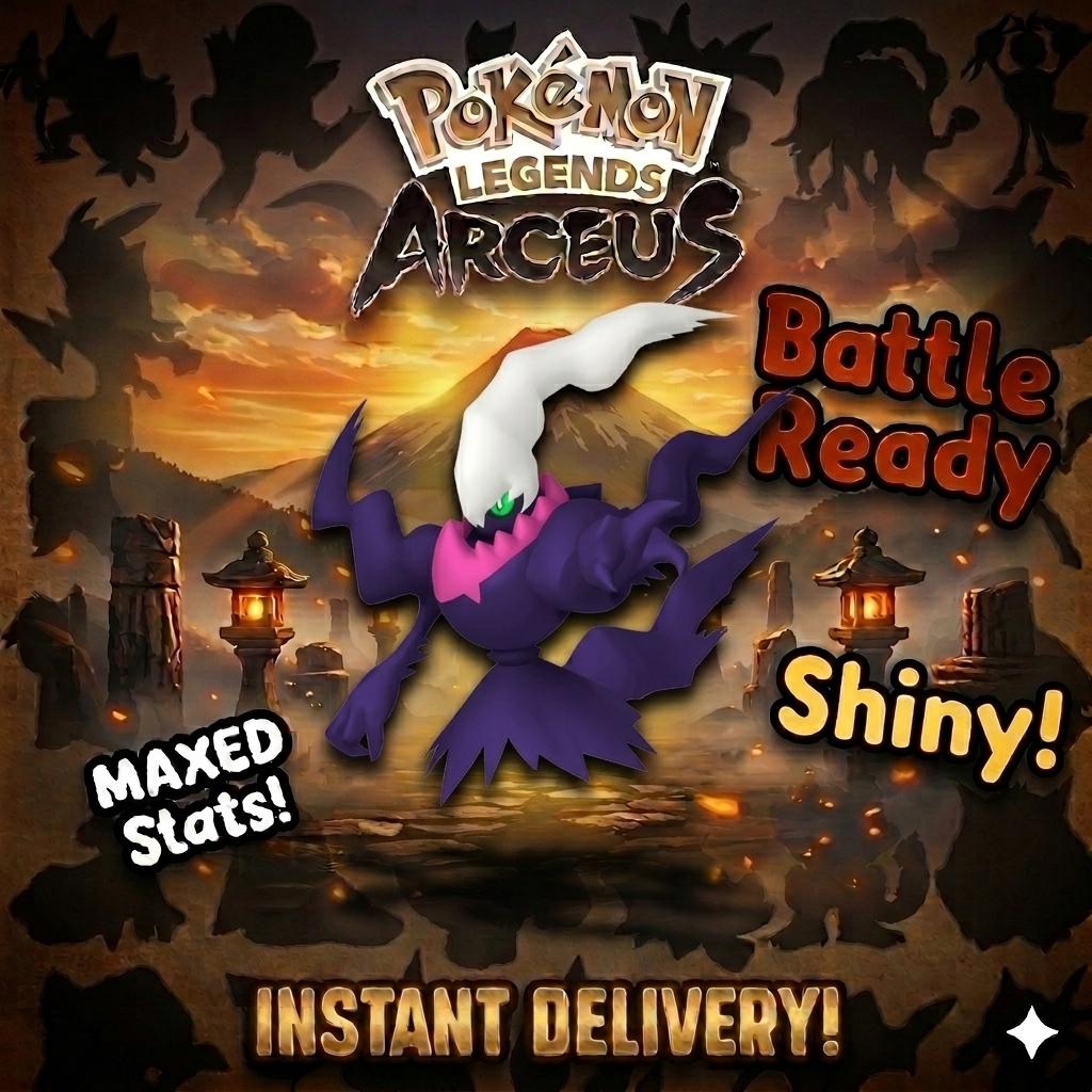 Shiny Darkrai Pokemon Legends Arceus 6IV Competitive Battle Ready - Pokémon Scarlet & Violet digital Pokémon trade by