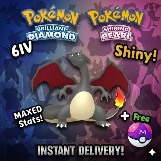 SHINY 6IV CHARIZARD Pokemon Brilliant Diamond Shining Pearl 6IV Competitive Battle - Pokémon Scarlet & Violet digital Pokémon